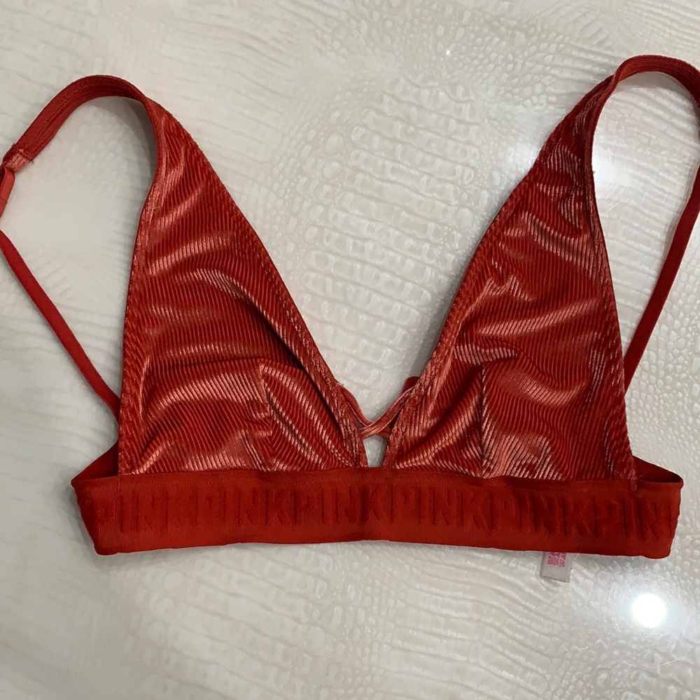 Burnt orang/ reddish bralette from pink :)